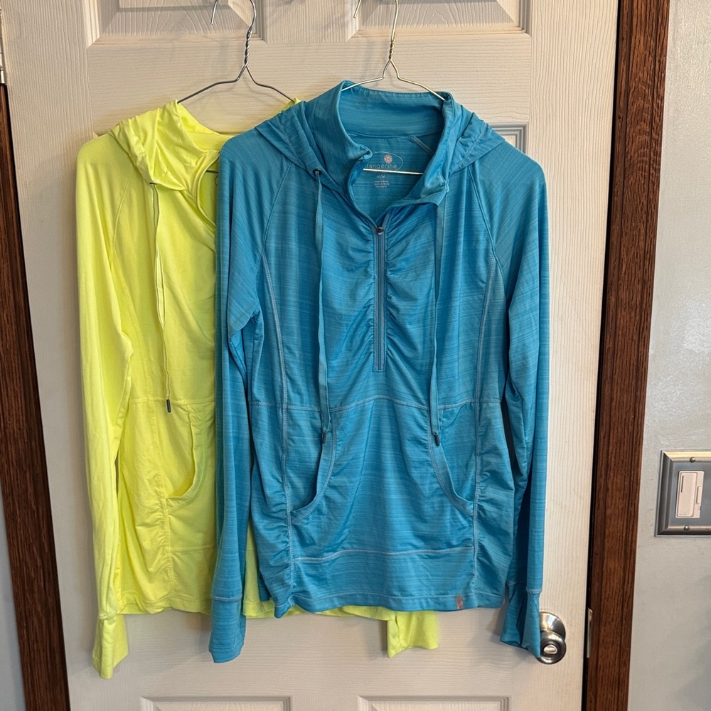 Tangerine lime and Teal‎ Activewear Jacket women’s size Medium